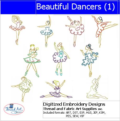 Machine Embroidery Designs - Beautiful Dancers(1) - Threadart.com