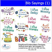 Machine Embroidery Designs - Bib Sayings(1) - Threadart.com