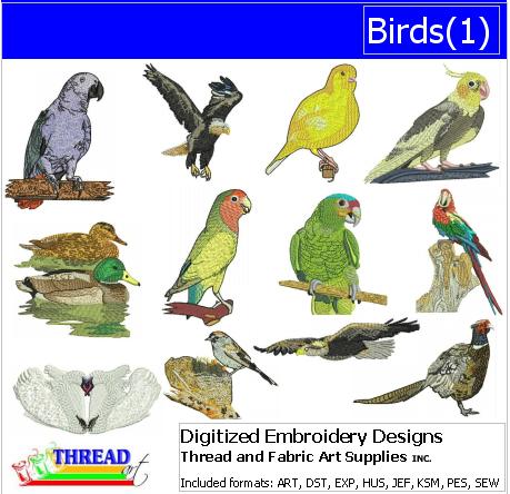Machine Embroidery Designs - Birds(1) - Threadart.com