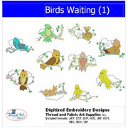 Machine Embroidery Designs - Birds Waiting(1) - Threadart.com
