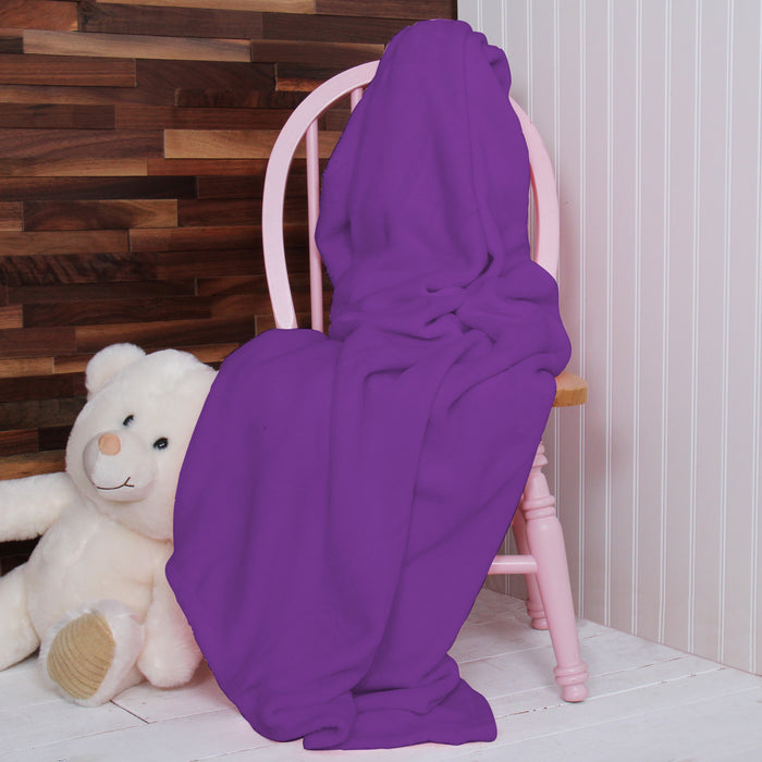 Plush Fleece Blanket - Purple - Threadart.com