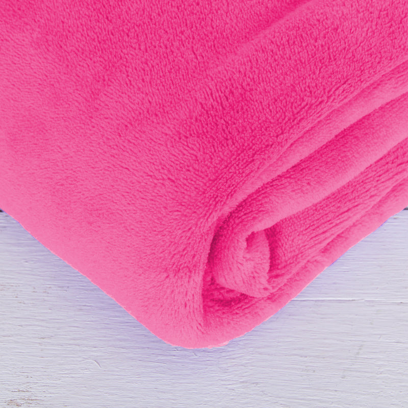 Plush Fleece Blanket - Hot Pink - Threadart.com