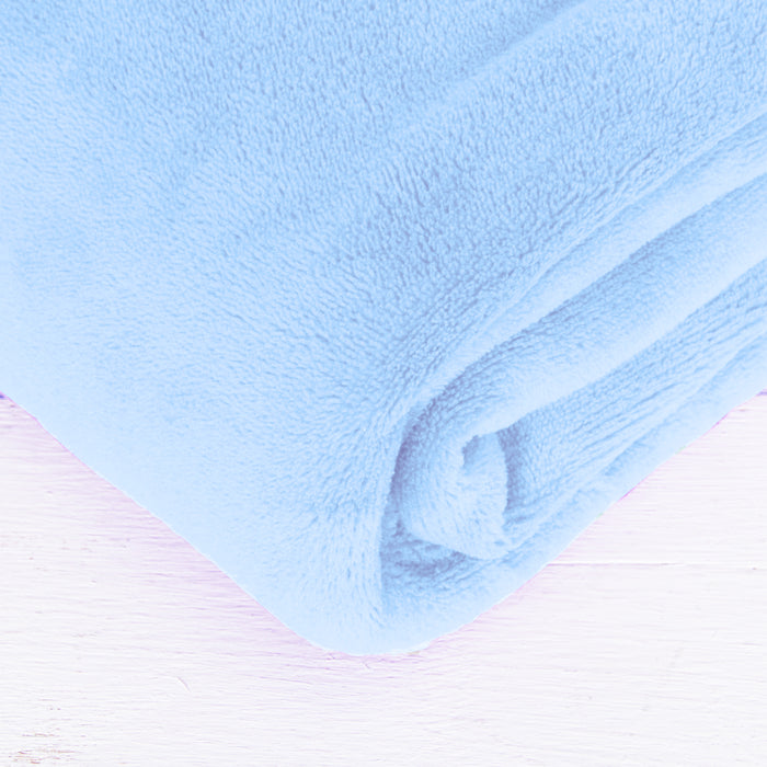 3 Pack of Plush Fleece Blanket - Light Blue - Threadart.com