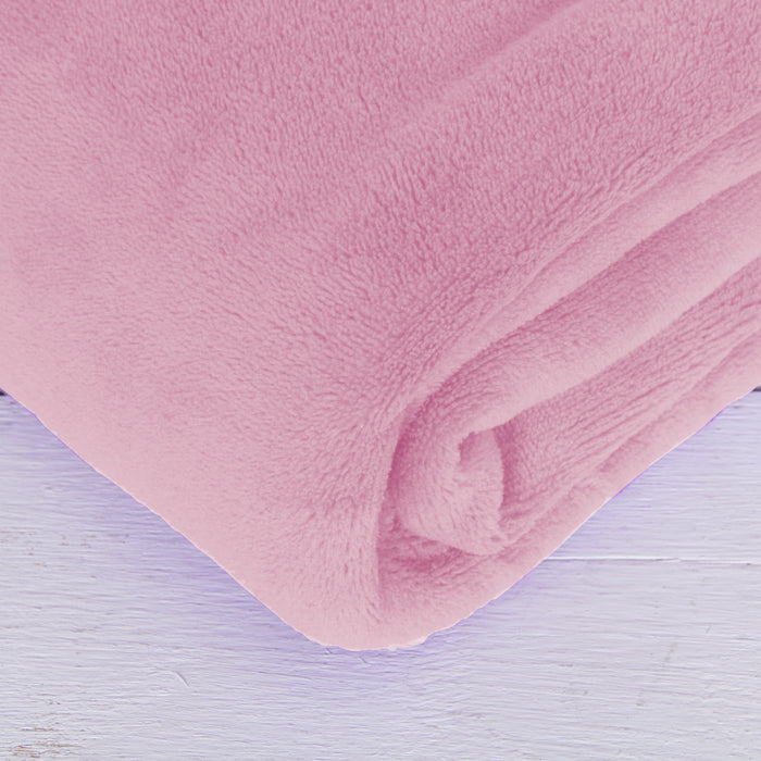 Pack of 3 Plush Fleece Blanket - Light Pink - Threadart.com