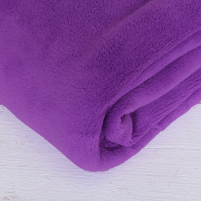 Pack of 3 Plush Fleece Blanket - Purple - Threadart.com