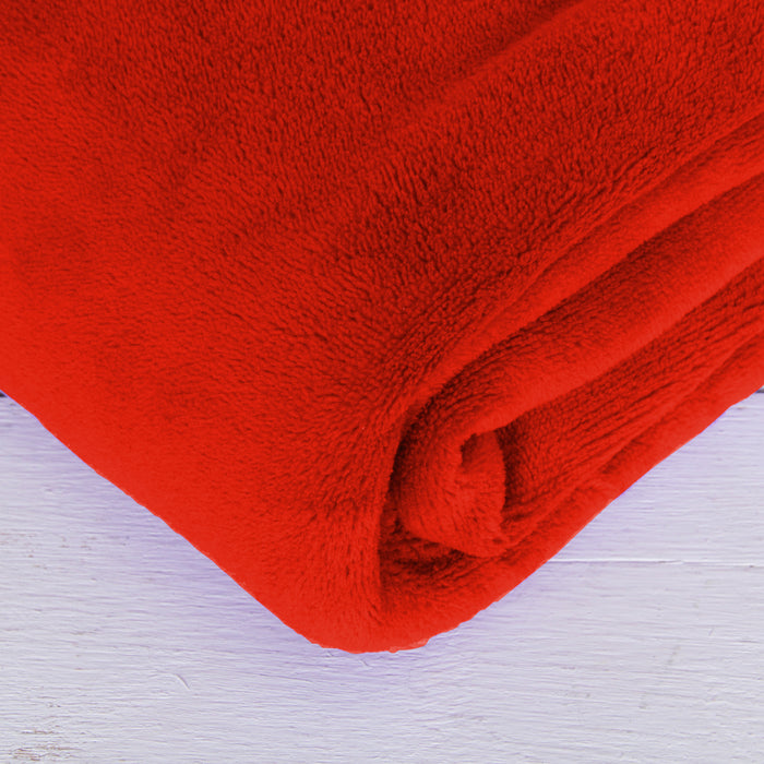 Plush Fleece Blanket - Red - Threadart.com