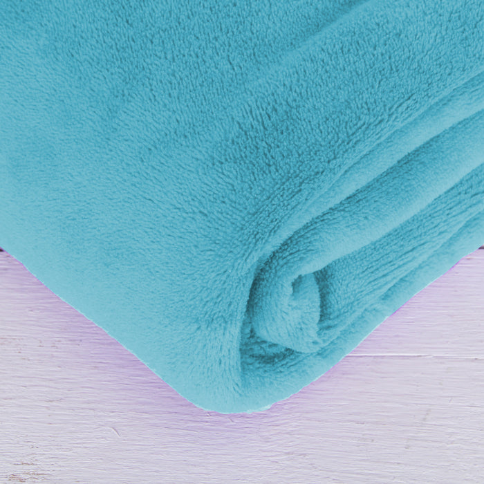 Plush Fleece Blanket - Turquoise - Threadart.com