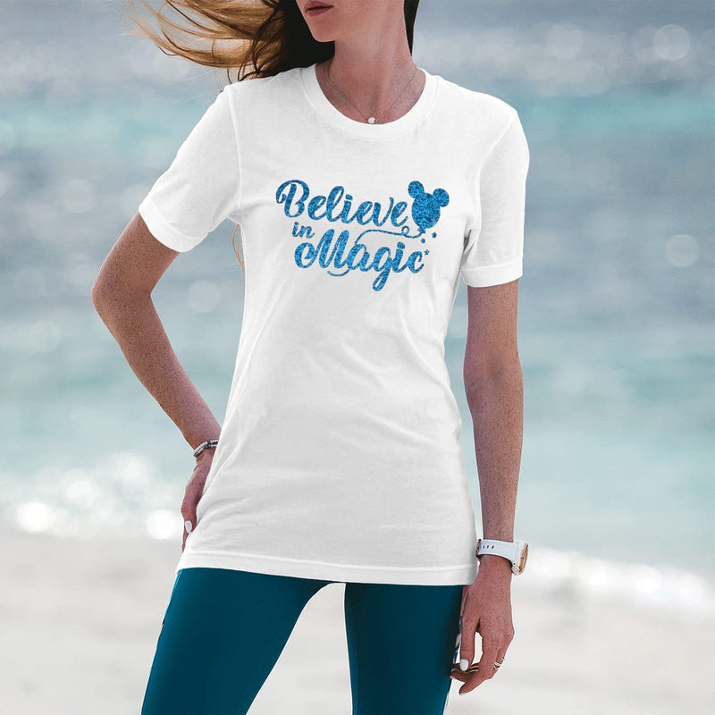 Blue Glitter Iron On Vinyl 20" Wide Sold By the Yard - Threadart.com