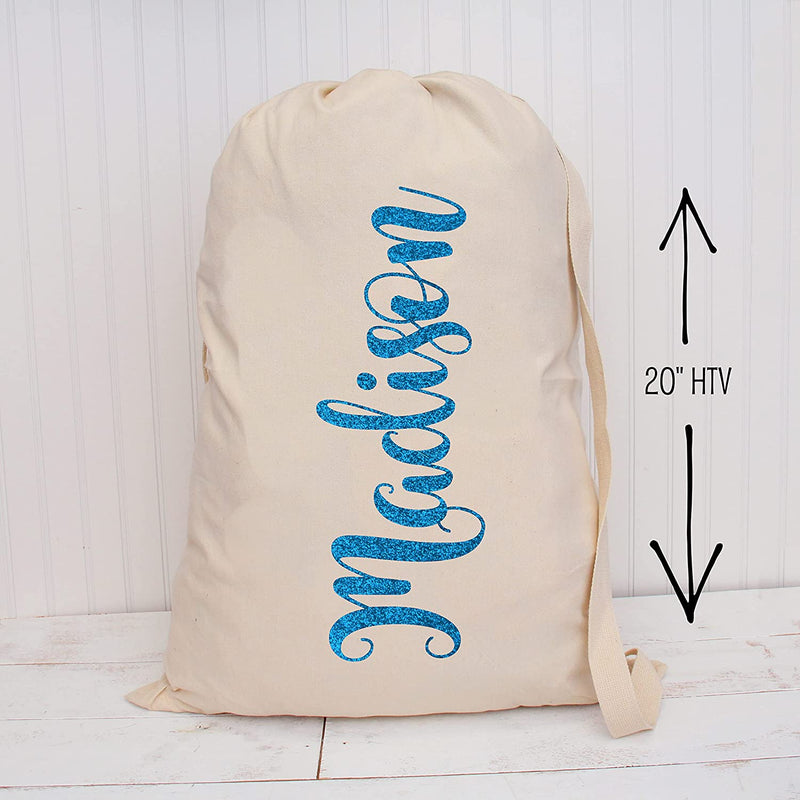 Blue Glitter Iron On Vinyl 20" Wide Sold By the Yard - Threadart.com