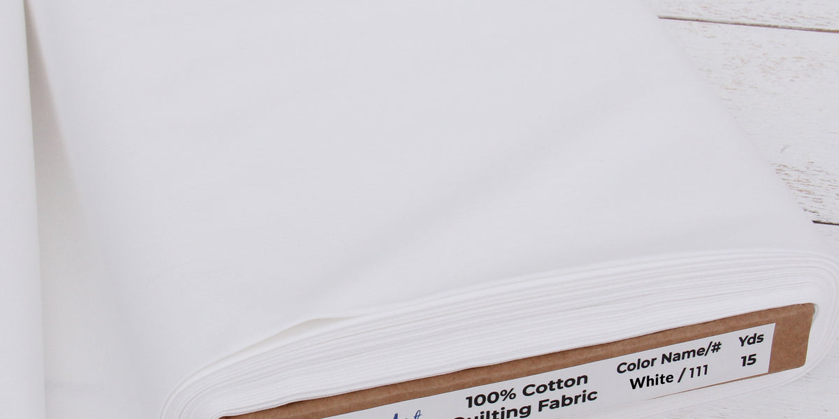 Premium Cotton Quilting Fabric Sold By The Yard - Solid White ...
