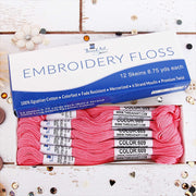 Bright Pink Premium Cotton Embroidery Floss - Box of 12 - Six Strand Thread - No. 609 - Threadart.com