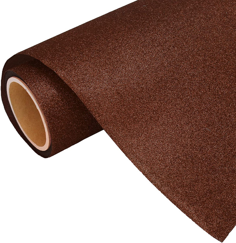 Brown Glitter Iron On Vinyl 20" Wide Sold By the Yard - Threadart.com