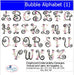 Machine Embroidery Designs - Bubble Alphabet(1) - Threadart.com