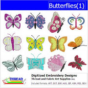Machine Embroidery Designs - Butterflies(1) - Threadart.com
