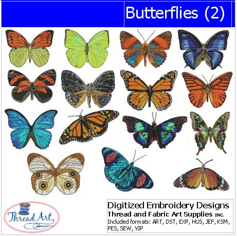 Machine Embroidery Designs - Butterflies(2) - Threadart.com