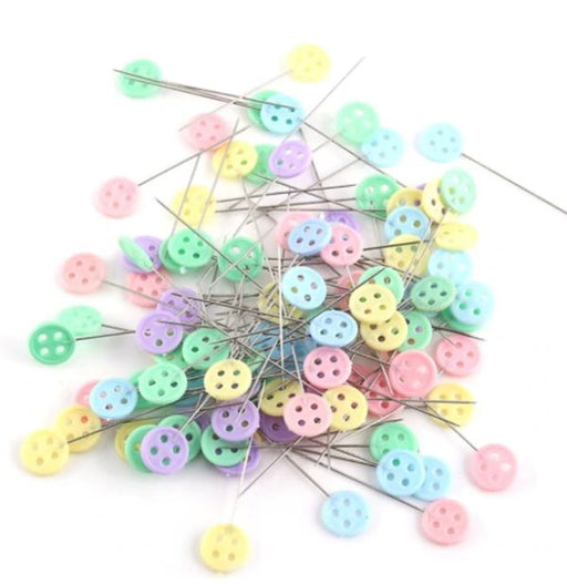 Box of Button Head Pins - 100/Pkg - Pastel Color Asst. - Threadart.com