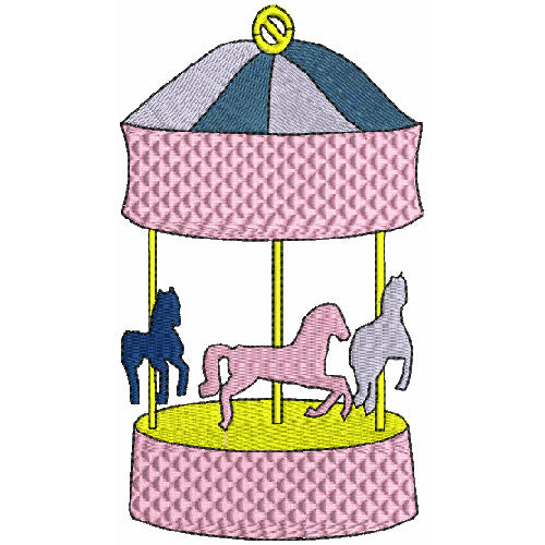 Machine Embroidery Designs - Carousel Horses(1) - Threadart.com