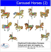 Machine Embroidery Designs - Carousel Horses(2) - Threadart.com