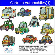Machine Embroidery Designs - Cartoon Autos(1) - Threadart.com