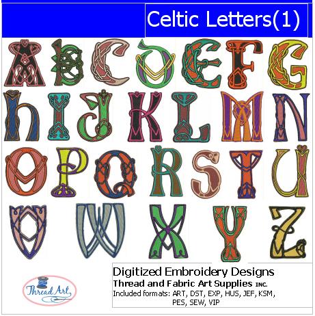 Machine Embroidery Designs - Celtic Letters(1) - Threadart.com