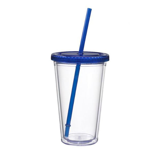 Classic Acrylic Cup Tumbler - 16 oz. - Blue - Threadart.com