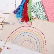 Blank Large Canvas  Pouch With Zipper - Navy- For Pencils, Makeup, Crafts and More - Threadart.com