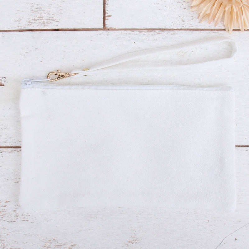Ten Pack of Cotton Canvas Small Wristlet Bags - Ivory - Threadart.com