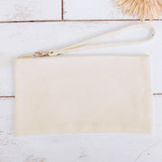 Embroidered Canvas Wristlet - Palm Leaf - Threadart.com