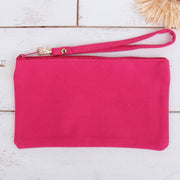 Cotton Canvas Small Wristlet Bag - Pink - Threadart.com