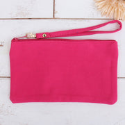 Ten Pack of Cotton Canvas Small Wristlet Bags - Pink - Threadart.com