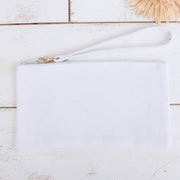 Ten Pack of Cotton Canvas Small Wristlet Bags - White - Threadart.com