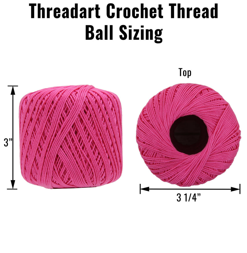 Cotton Crochet Thread Set - Flower Child Colors - Size 10 - Four 175 Yd Balls - Threadart.com