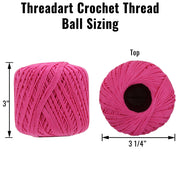 Cotton Crochet Thread Set - Rainbow Colors - Size 10 - Six 175 Yd Balls - Threadart.com