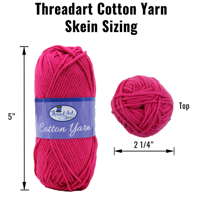 Crochet 100% Pure Cotton Yarn #4 Set  - 4 Pack of Jewel Tone Colors - Threadart.com