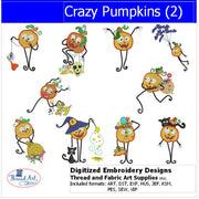 Machine Embroidery Designs - Crazy Pumpkins(2) - Threadart.com