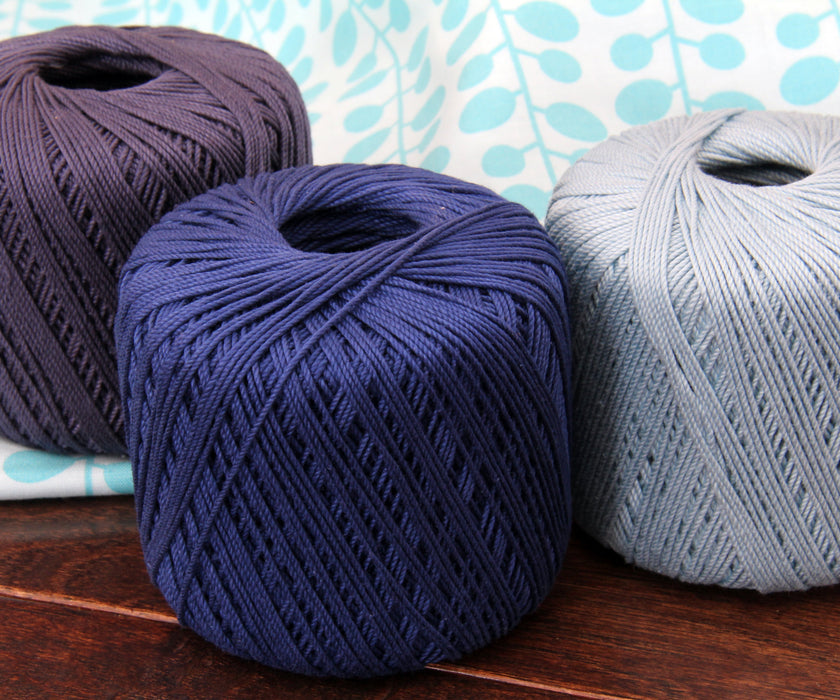 Cotton Crochet Thread Set - Jewel Colors - Size 10 - Four 175 Yd Balls - Threadart.com
