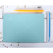Small Cutting Set - Mat, Ruler, Knife - Threadart.com