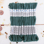 Dark Antique Grey Premium Cotton Embroidery Floss - Box of 12 - Six Strand Thread - No. 503 - Threadart.com