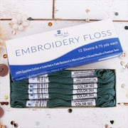 Dark Antique Grey Premium Cotton Embroidery Floss - Box of 12 - Six Strand Thread - No. 503 - Threadart.com