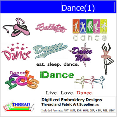 Machine Embroidery Designs - Dance(1) - Threadart.com