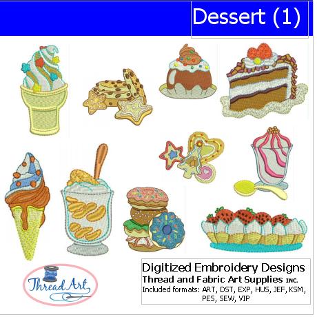 Machine Embroidery Designs - Dessert(1) - Threadart.com