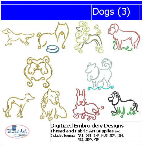 Machine Embroidery Designs - Dogs(3) - Threadart.com