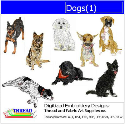 Machine Embroidery Designs - Dogs(1) - Threadart.com