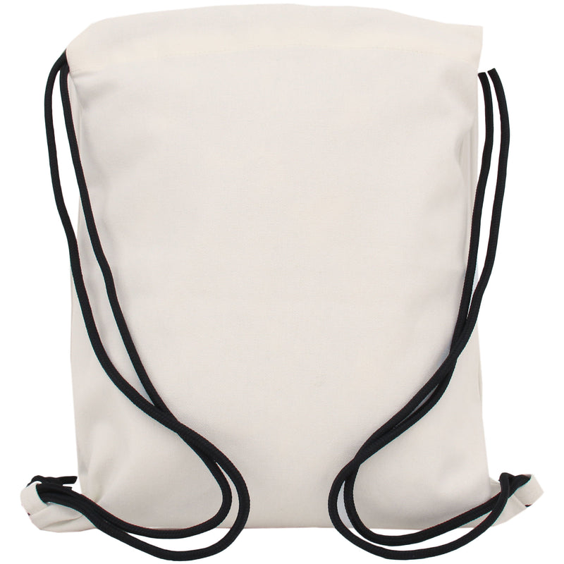 Canvas Cinch Drawstring Tote Bag BackPack - Natural - Threadart.com