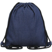 Set of 3 Cotton Drawstring Tote Bag - Denim - Threadart.com