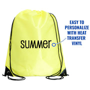 10 Drawstring Tote Bags - Yellow - Threadart.com
