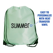 10 Drawstring Tote Bags - Seafoam - Threadart.com