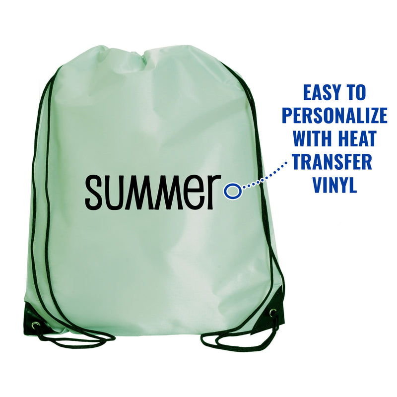 10 Drawstring Tote Bags - Seafoam - Threadart.com