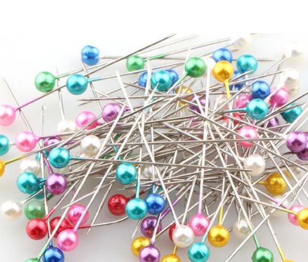 long dress pins 759 - Long fine Silver Plated Dressing Pin