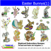 Machine Embroidery Designs - Easter Bunnys(1) - Threadart.com